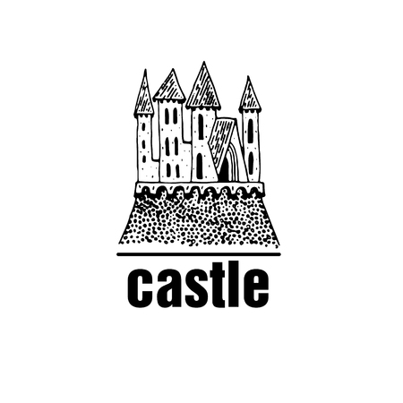 Abstract castle vector template.のイラスト素材