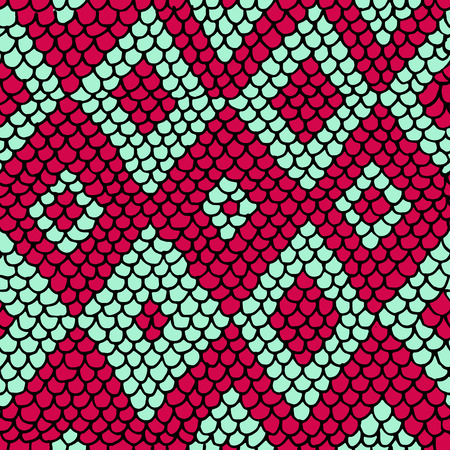 seamless vector pattern with texture scales. knittedのイラスト素材