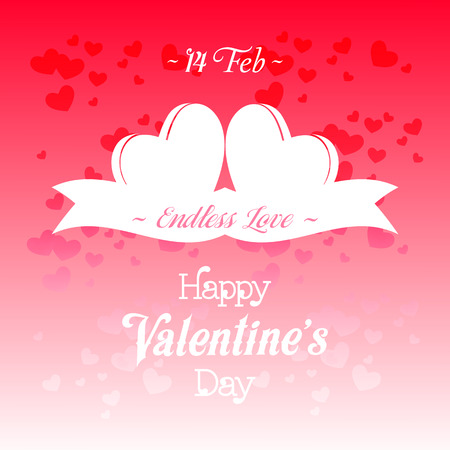 Happy Valentines Day Lettering Greeting Card Illustrationのイラスト素材