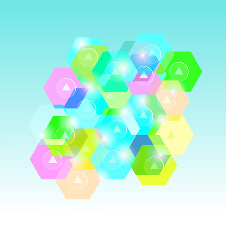 Abstract Geometric Bright Background. Web Design Vector.のイラスト素材
