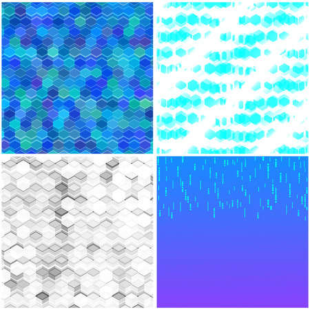 Set of Abstract Geometric Bright Backgrounds. Web Design Vector.のイラスト素材