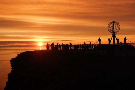 North cape at the sunsetの写真素材