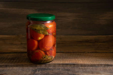 Food in a package on a wooden background. Foodstock conceptの写真素材