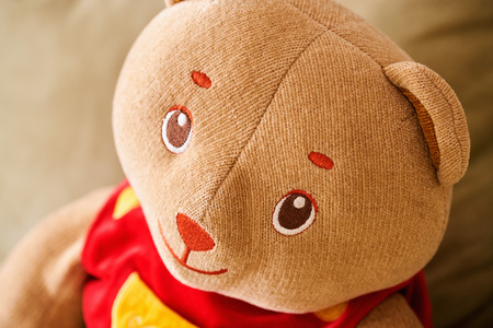 sweet and funny portrait of a teddy bear, child friendlyの写真素材