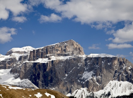 a view of Dolomiti in Italyの写真素材