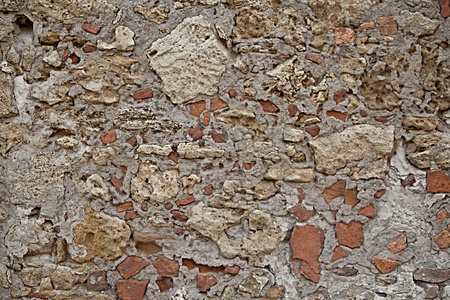 an ancient wall in Tuscanyの写真素材