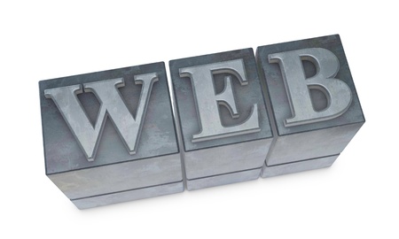 the word WEB made with old movable type (3d render)の写真素材