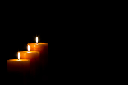 candles for christmas nightの写真素材