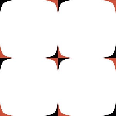 Seamless geometric pattern with red and black squares on white backgroundのイラスト素材