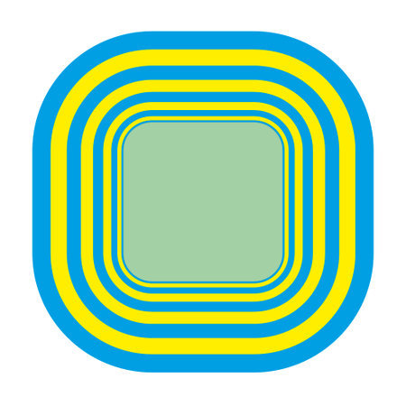 Blue and yellow abstract square frame with copy space. Vector illustration.のイラスト素材