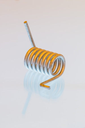 spring torsional white background 3d isometrical viewの写真素材