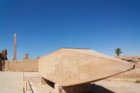Falled Obelisk of Hatshepsut in the Temple of Karnak Luxor ancient Thebes Egypt