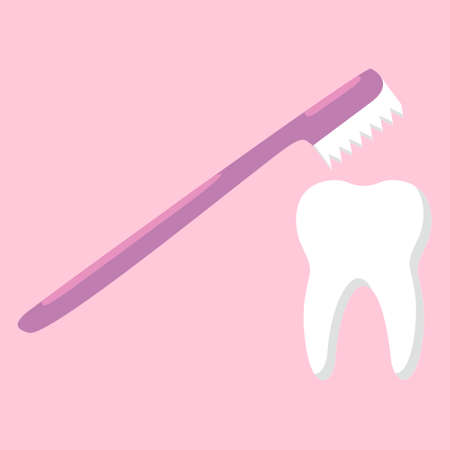 Items for cleaning teeth.のイラスト素材