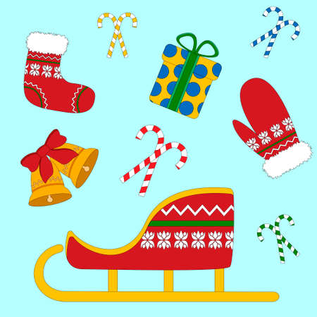 New Year s items.のイラスト素材