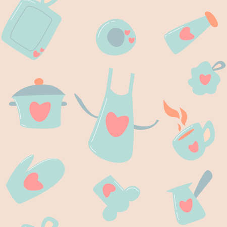 Vector kitchen tools set.のイラスト素材