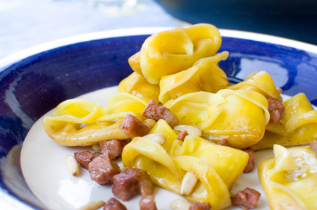serving pastaの写真素材