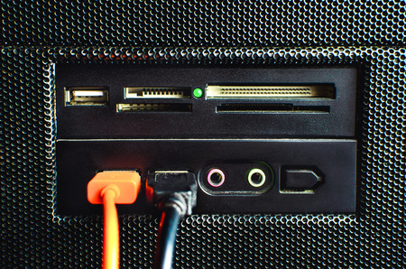 card reader in the assembled PC   two USB cables connected