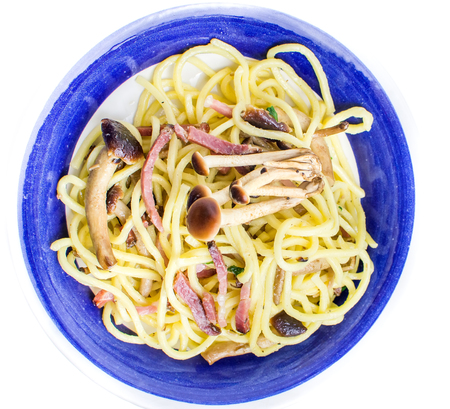 Piatto di Pasta dall'altoの写真素材