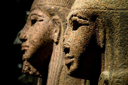 Turin, Italy, March 8 2013: egyptian sphinx statue with broken nose the Turin's Egypt Museumのeditorial素材