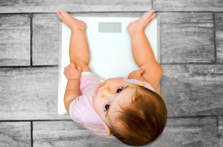 baby weight scaleの写真素材