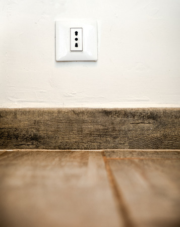 italian socket background skirtingの写真素材