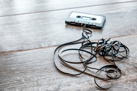magnetic audio tape background