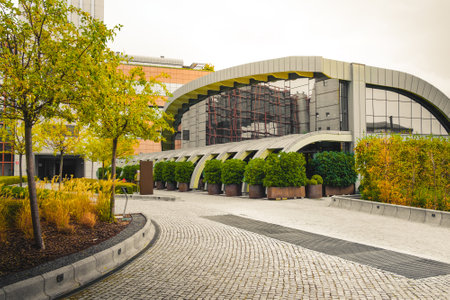 bologna modern building - zona fiera -emilia romagna - Italyのeditorial素材