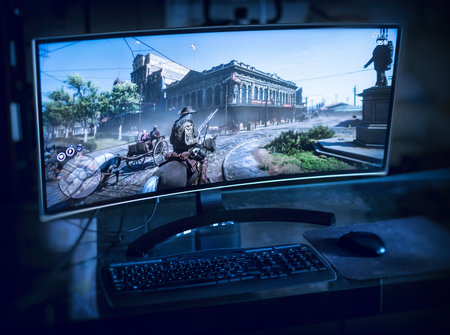 Red Dead Redemption 2 by Rockstar Games open world western gameのeditorial素材