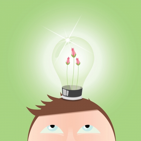 Think green human mindのイラスト素材