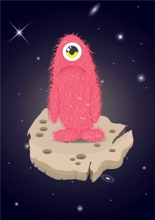Alien Lost in Space Sad Monsterのイラスト素材