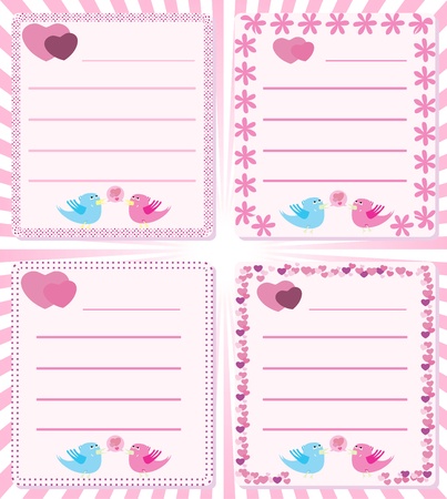 Love message birds tweetのイラスト素材