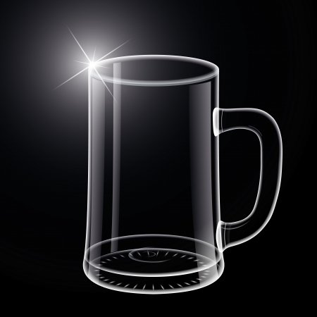 Empty beer glassのイラスト素材