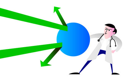 Doctor fighting diseasesの写真素材