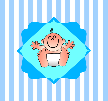 Illustration of a baby to use in your baby showerの写真素材