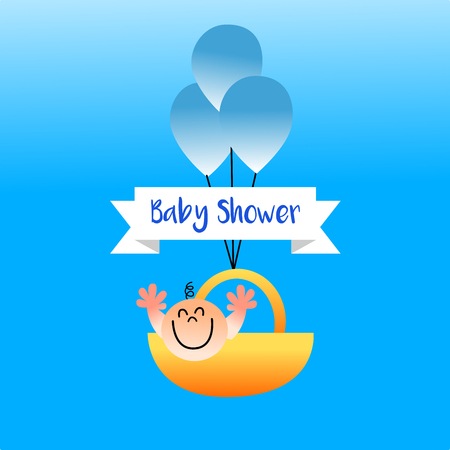 Illustration of a baby to use in your baby showerの写真素材