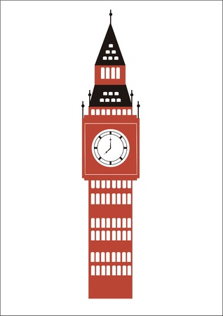Illustration about the Big Ben of Londonのイラスト素材