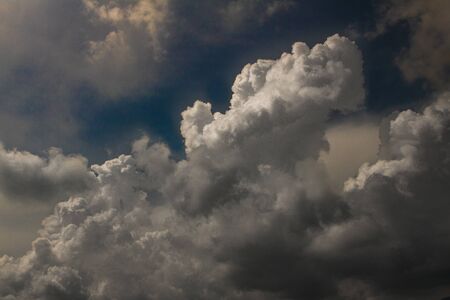 white clouds in a blue sky