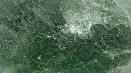 Macro clear green fluorite sampleの写真素材