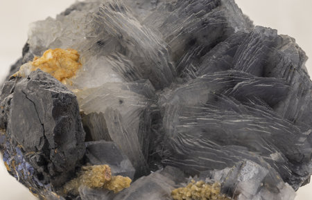 Barite mineral sample, macro photo , rock imageの写真素材