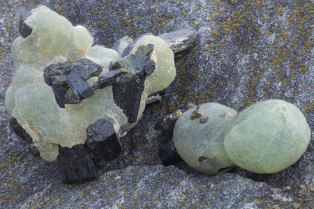 prehnite mineral specimen stone, rock geology, mineral collectionの写真素材
