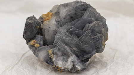 mineral sample of barite on a light backgroundの写真素材