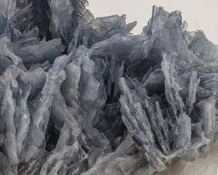 mineral sample of barite on a light backgroundの写真素材