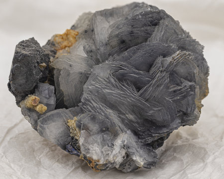 mineral sample of barite on a light backgroundの写真素材