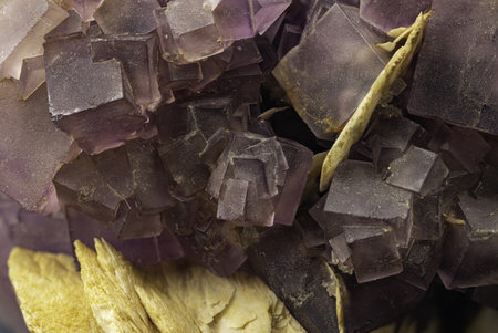 fluorite, violet macro detail, texture background. close-up, semi-precious gemstone
