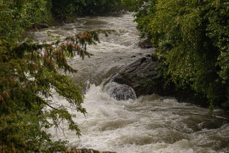 torrent of Piedmont in floodの写真素材