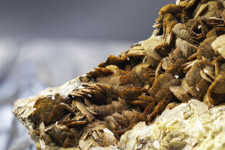 Detailed Macro Shot Capturing Piedmont Siderite Mineral's Unique Compositionの写真素材