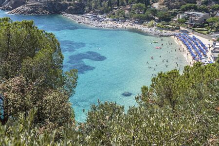 A beautiful beach on Giglio Islandの写真素材