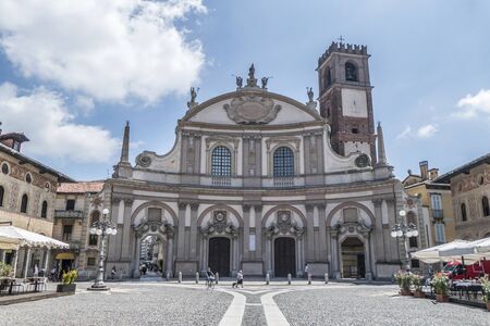 The Cathedral of Sant'Ambrogio in Vigevanoの写真素材