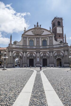 The Cathedral of Sant'Ambrogio in Vigevanoの写真素材