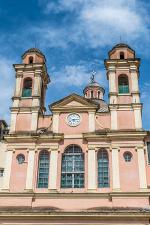 Colorful church in Varese Ligureの写真素材